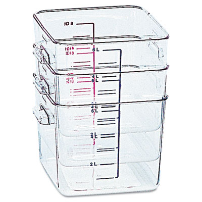 Rubbermaid Spacesaver Square Containers, Clear, 4 qt.