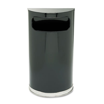 Rubbermaid FGSO820PLBK 9 Gallon European Black with Chrome Accents